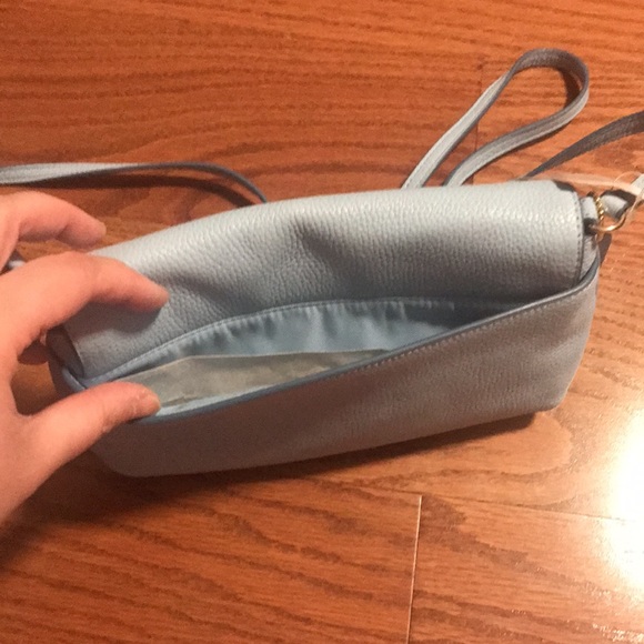 NWT-Coach Pale Blue Pebbled Leather Bag - Picture 4 of 7